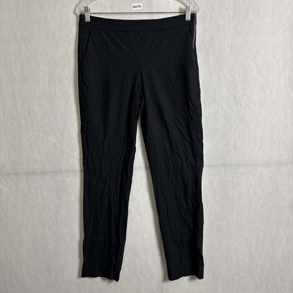 Kit Ace Women's 8 Solid Black Wool Cashmere Blend Slim Fit Side Zip Dress Pants